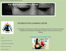 Tablet Screenshot of meditationlearningcenter.com